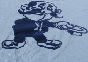 Tシャツにフロッキー